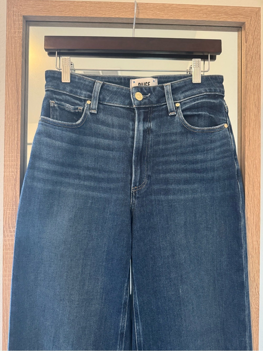 PAIGE Anessa Wide-leg Jeans | 31” | Raw hem - Picture 3 of 5